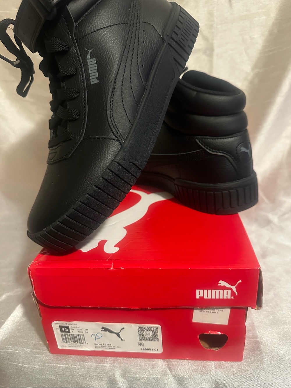 Puma Men's Black High-Top Sneakers with Subtle Logo UNISEX